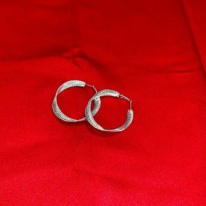 Silver hoop earrings
